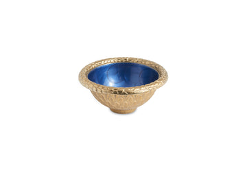 Florentine 4.25" Round Bowl Gold Sapphire